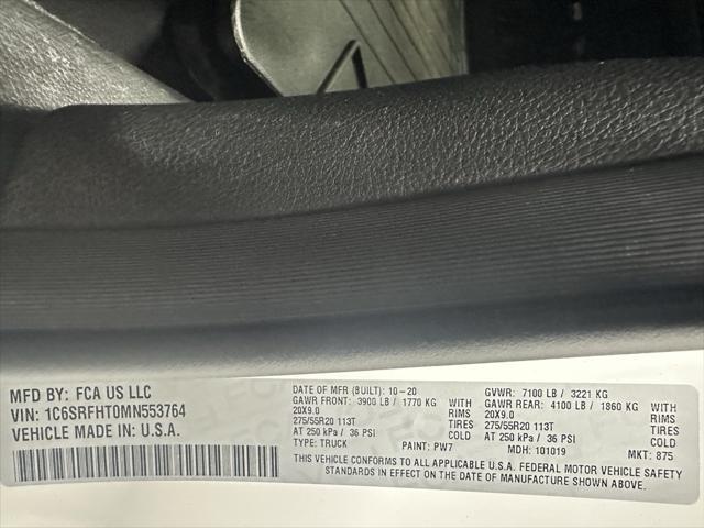 used 2021 Ram 1500 car, priced at $36,995