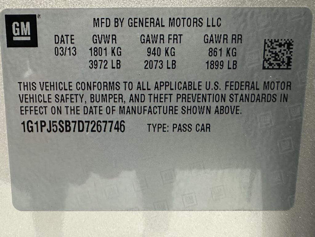 used 2013 Chevrolet Cruze car, priced at $7,995