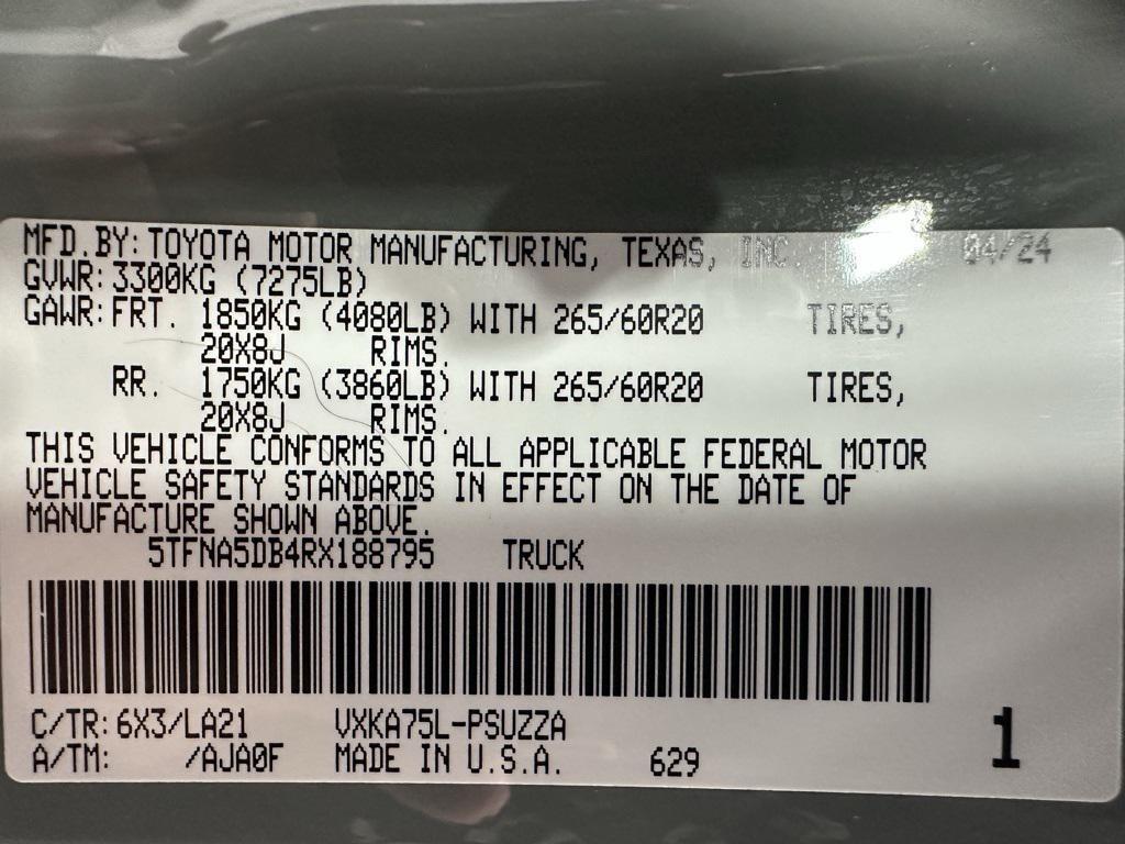 used 2024 Toyota Tundra car, priced at $53,995