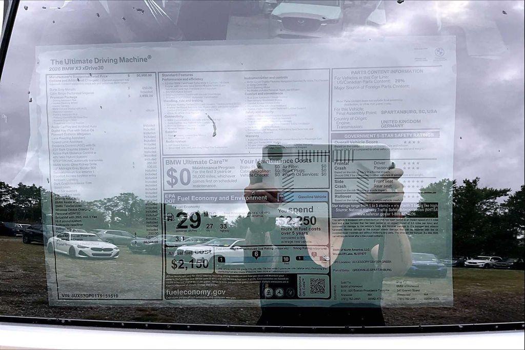 new 2026 BMW X3 car, priced at $56,525