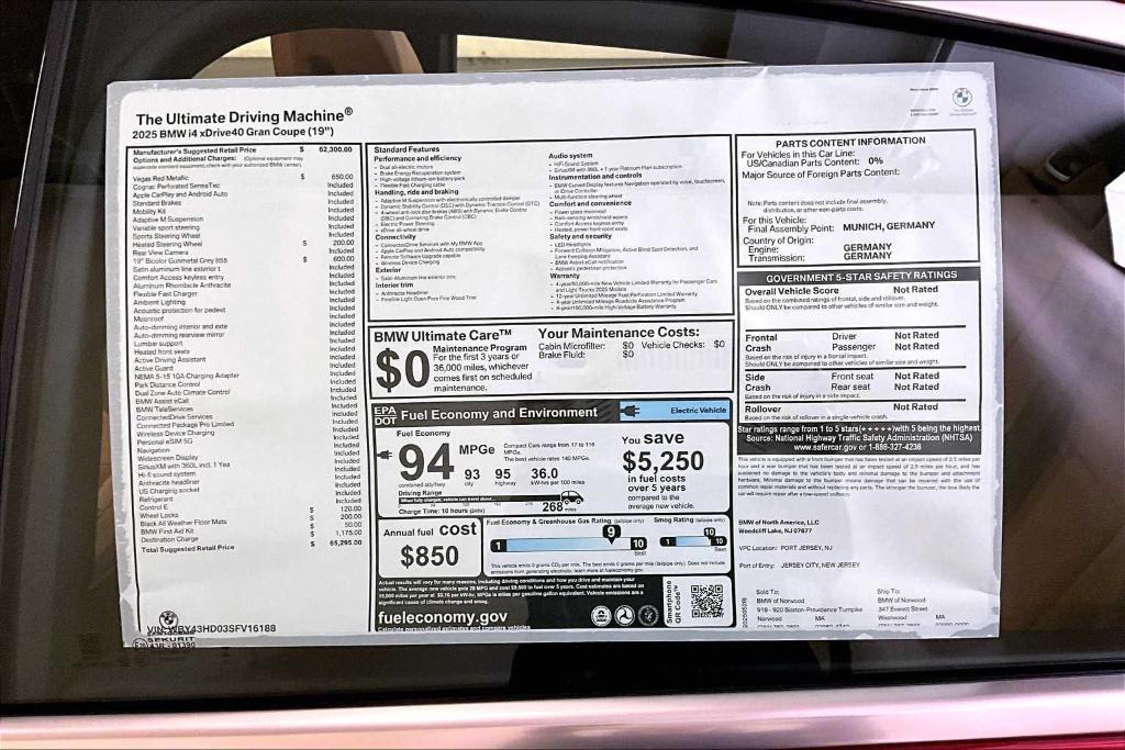 new 2025 BMW i4 Gran Coupe car, priced at $65,295