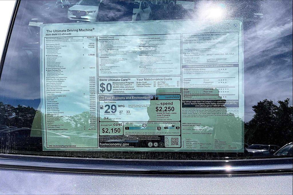 new 2026 BMW X3 car, priced at $58,075