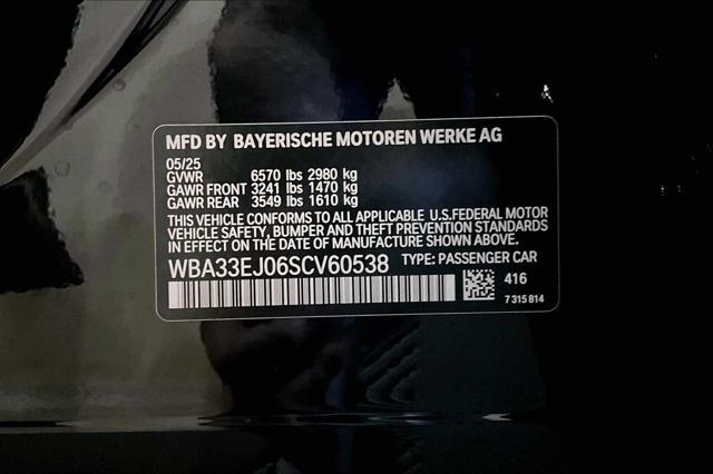 new 2025 BMW 760 car, priced at $128,325