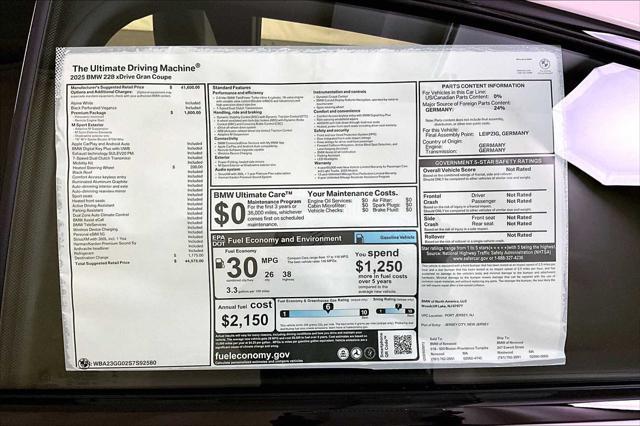 new 2025 BMW 228 Gran Coupe car, priced at $44,575