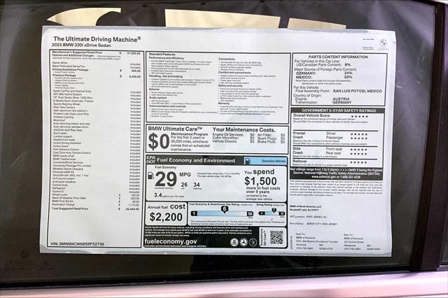 new 2025 BMW 330 car, priced at $52,445