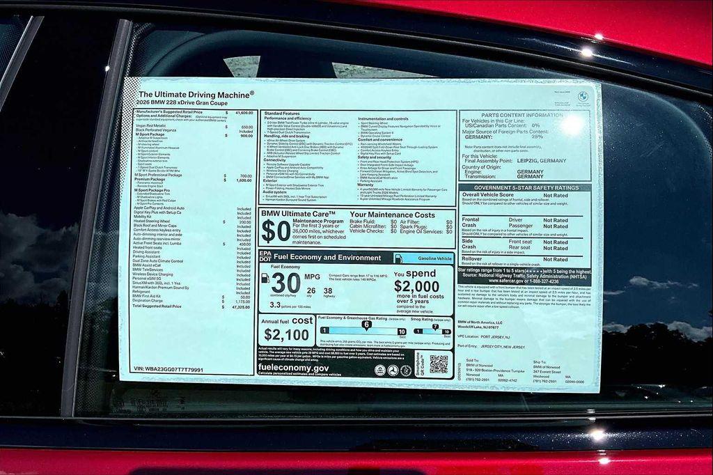 new 2026 BMW 228 Gran Coupe car, priced at $47,325