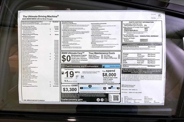 new 2026 BMW M850 Gran Coupe car, priced at $109,825