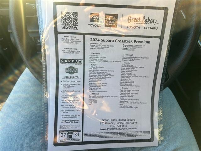 used 2024 Subaru Crosstrek car, priced at $26,494