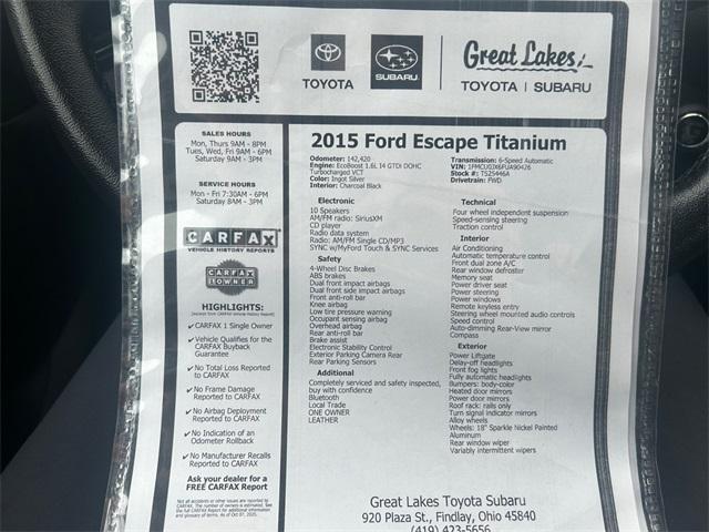 used 2015 Ford Escape car, priced at $7,490