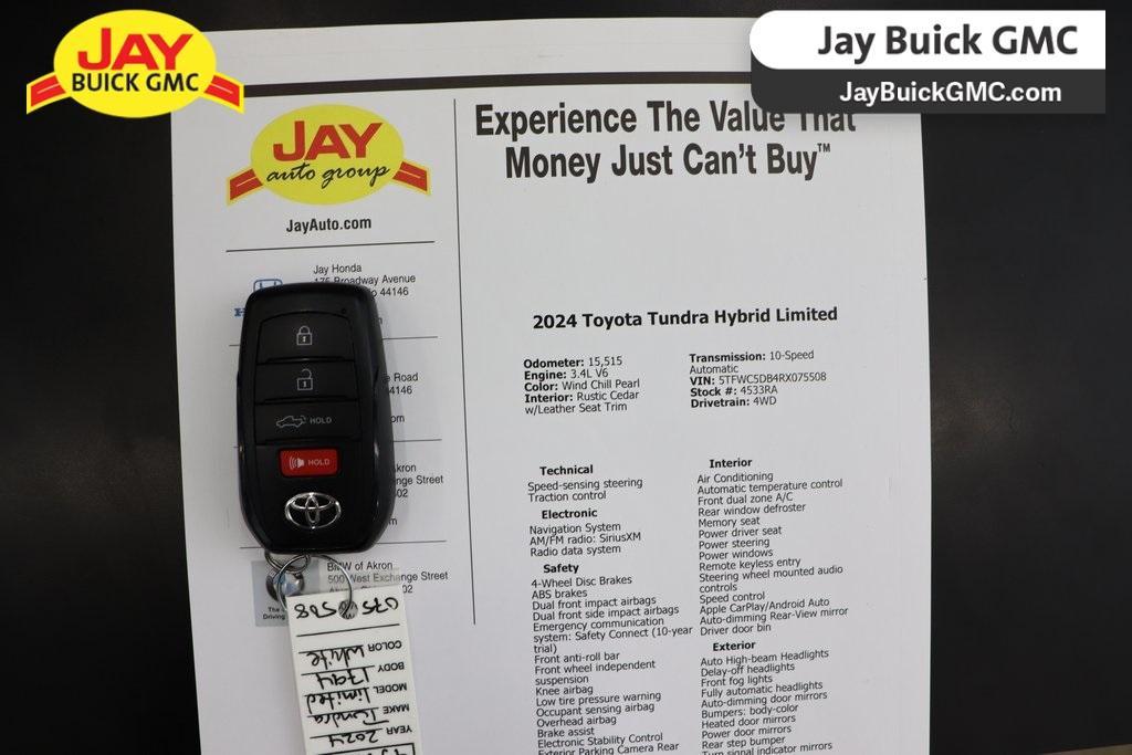 used 2024 Toyota Tundra Hybrid car, priced at $59,060