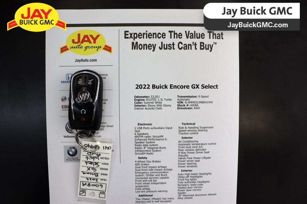 used 2022 Buick Encore GX car, priced at $18,960