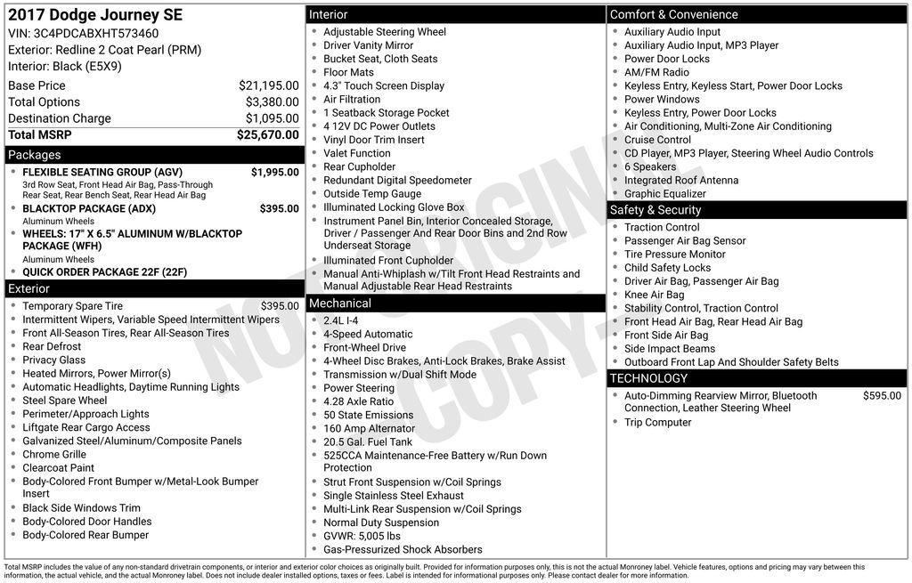 used 2017 Dodge Journey car, priced at $12,590