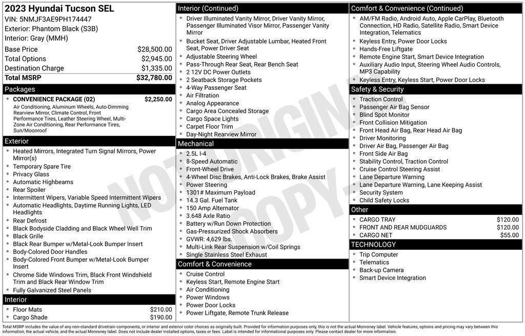 used 2023 Hyundai Tucson car, priced at $22,750