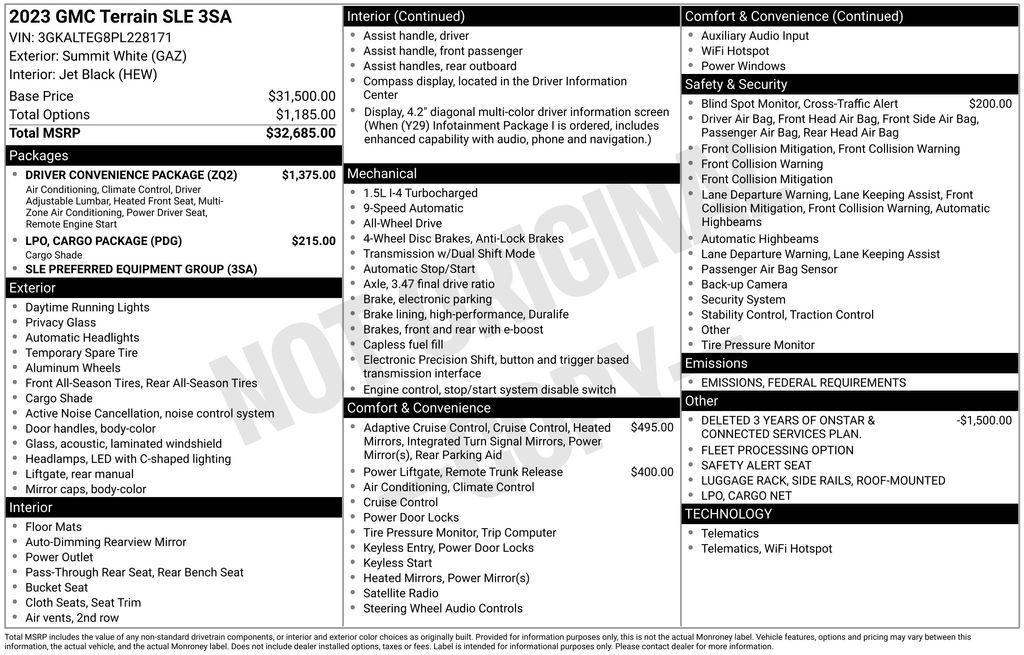 used 2023 GMC Terrain car, priced at $23,950