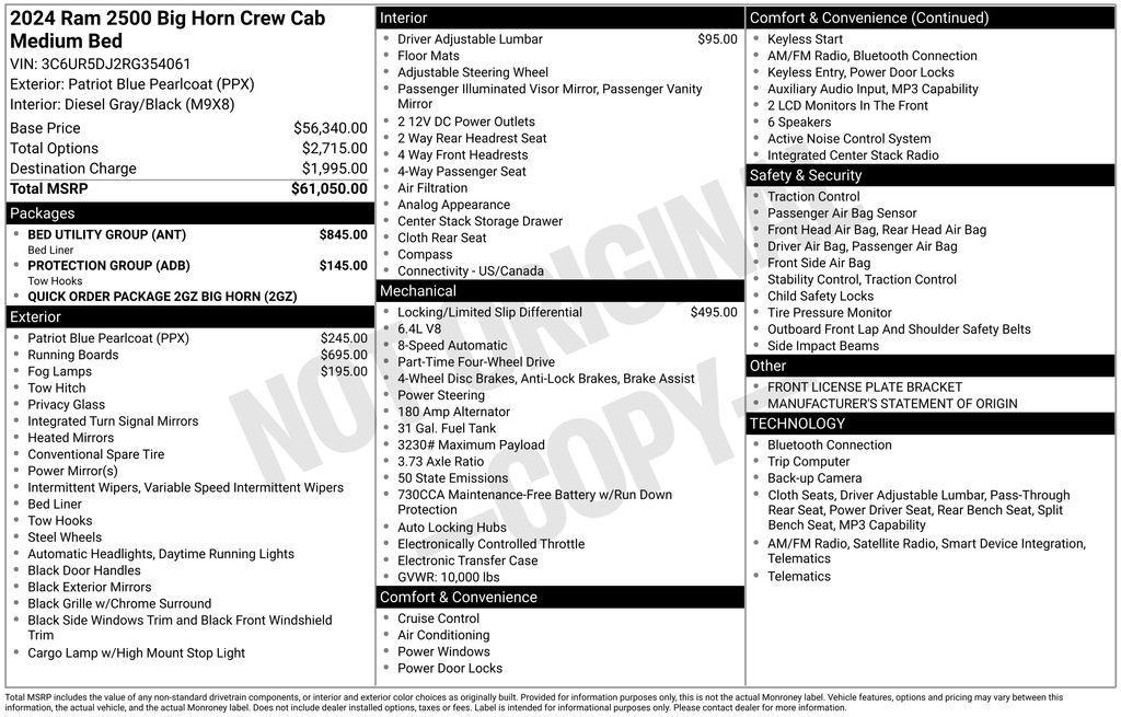 used 2024 Ram 2500 car, priced at $40,490