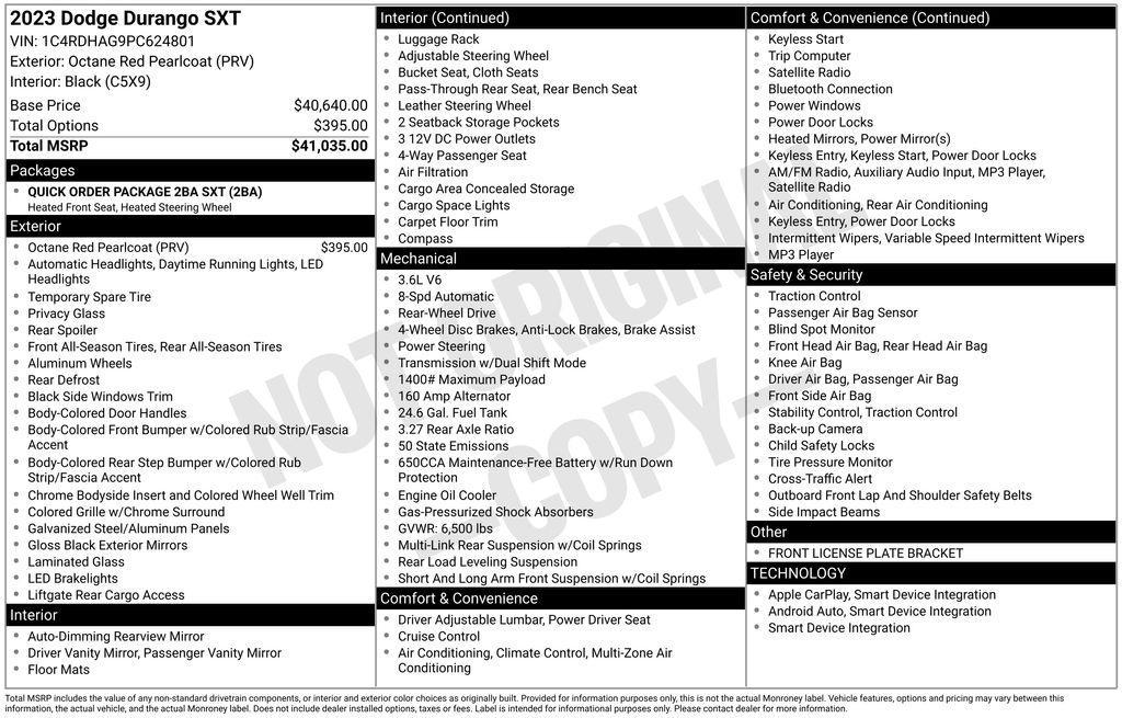 used 2023 Dodge Durango car, priced at $23,490