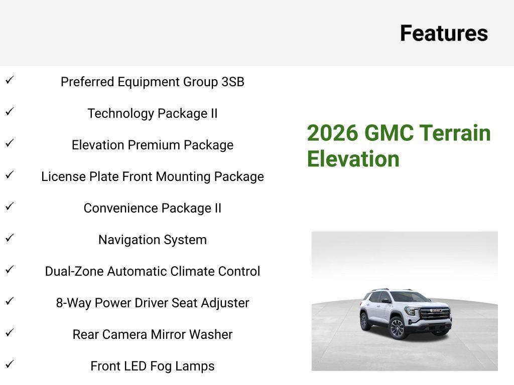 new 2026 GMC Terrain car, priced at $37,135