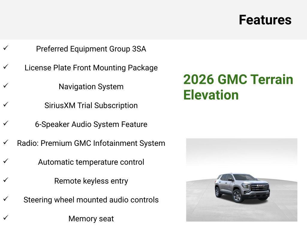 new 2026 GMC Terrain car, priced at $31,020