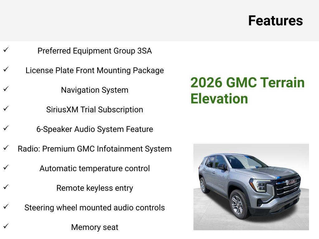 new 2026 GMC Terrain car, priced at $31,835