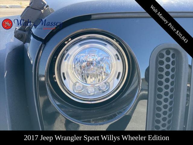 used 2017 Jeep Wrangler car, priced at $20,843