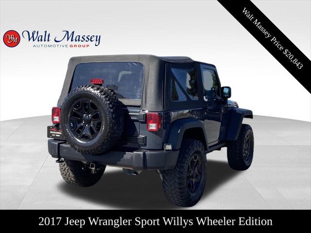 used 2017 Jeep Wrangler car, priced at $20,843