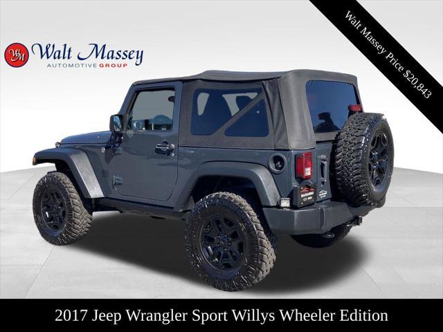 used 2017 Jeep Wrangler car, priced at $20,843