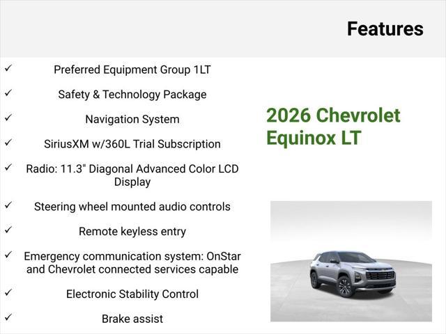 new 2026 Chevrolet Equinox car, priced at $31,199