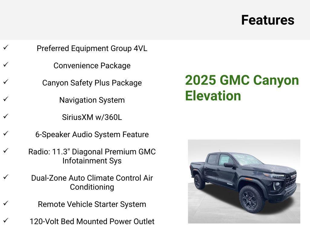 new 2025 GMC Canyon car, priced at $41,398