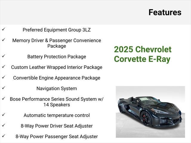 new 2025 Chevrolet Corvette E-Ray car, priced at $123,479