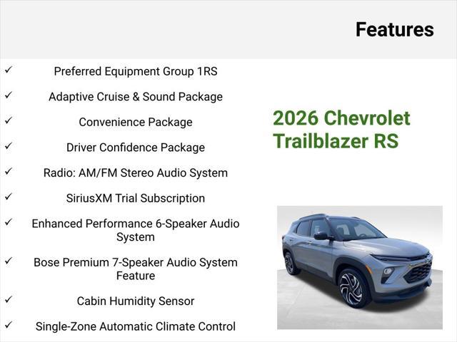 new 2026 Chevrolet TrailBlazer car, priced at $30,576
