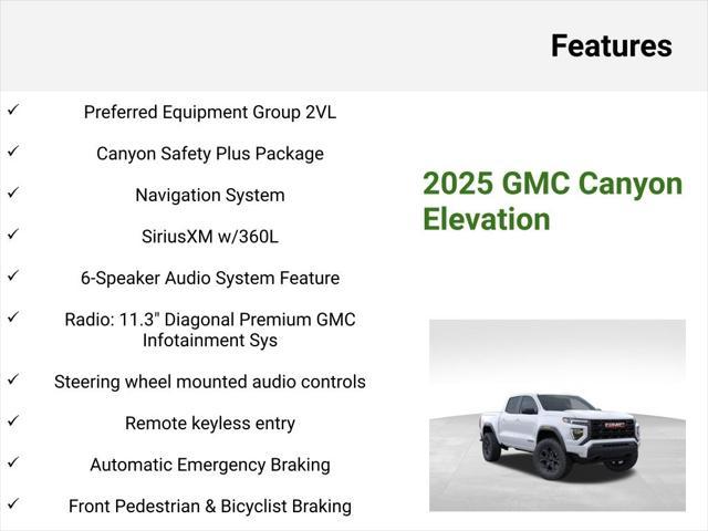 new 2025 GMC Canyon car, priced at $40,310