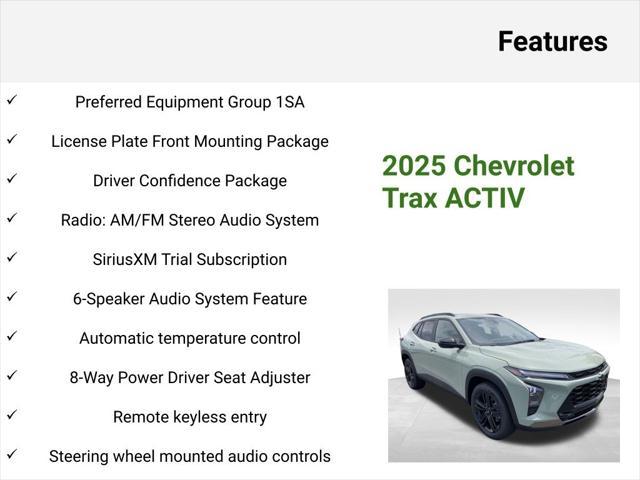 new 2025 Chevrolet Trax car, priced at $25,875