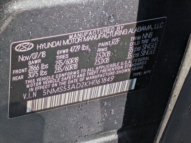 used 2019 Hyundai Santa Fe car, priced at $21,707