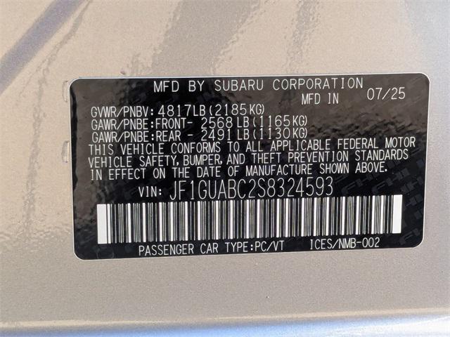 new 2025 Subaru Impreza car, priced at $25,093