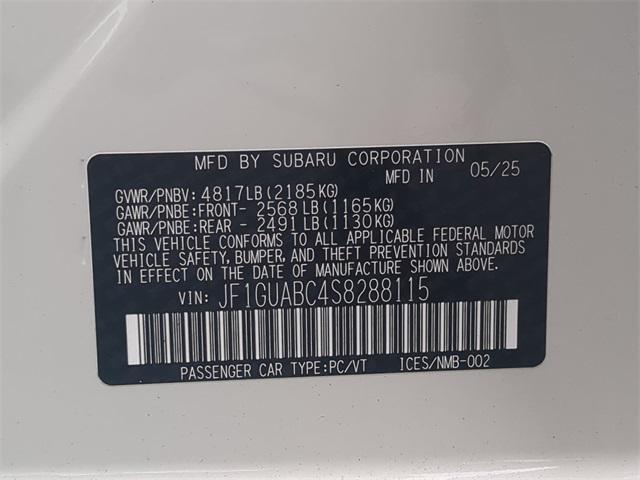 new 2025 Subaru Impreza car, priced at $25,105