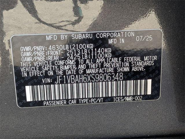 new 2025 Subaru WRX car, priced at $39,042