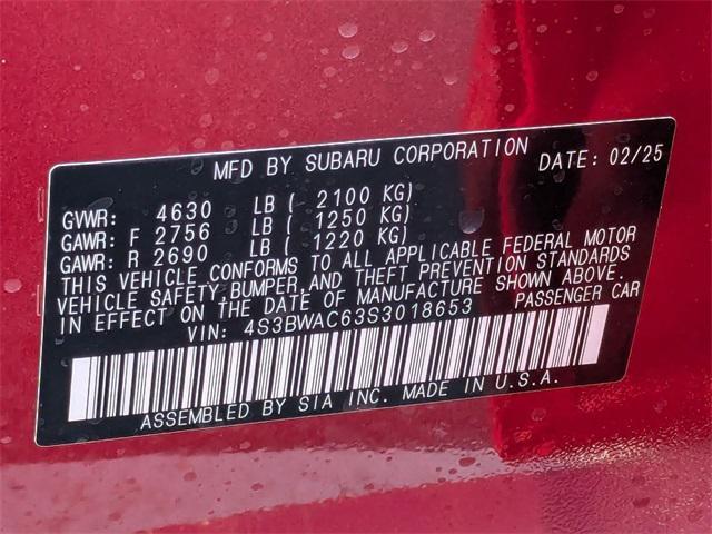 new 2025 Subaru Legacy car, priced at $28,058