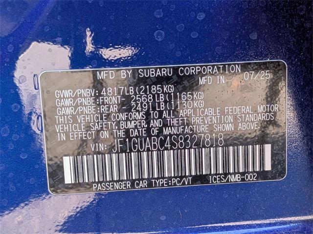 new 2025 Subaru Impreza car, priced at $25,316