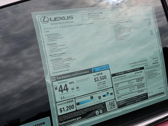 new 2025 Lexus ES 300h car, priced at $49,825