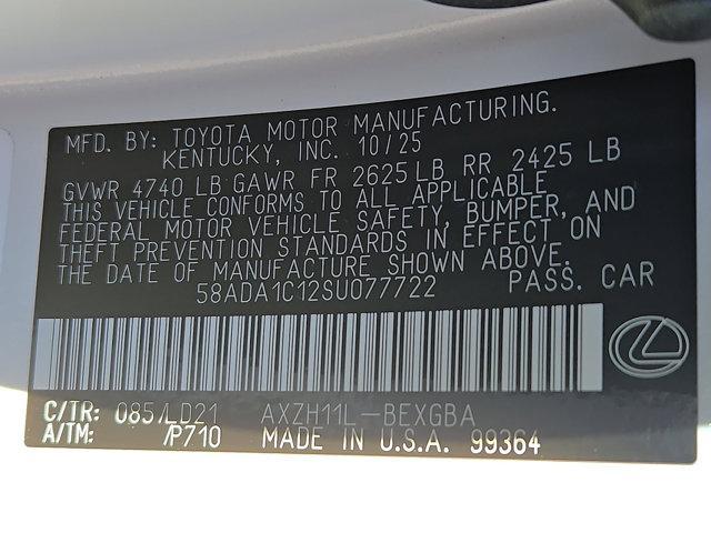 new 2025 Lexus ES 300h car, priced at $50,925