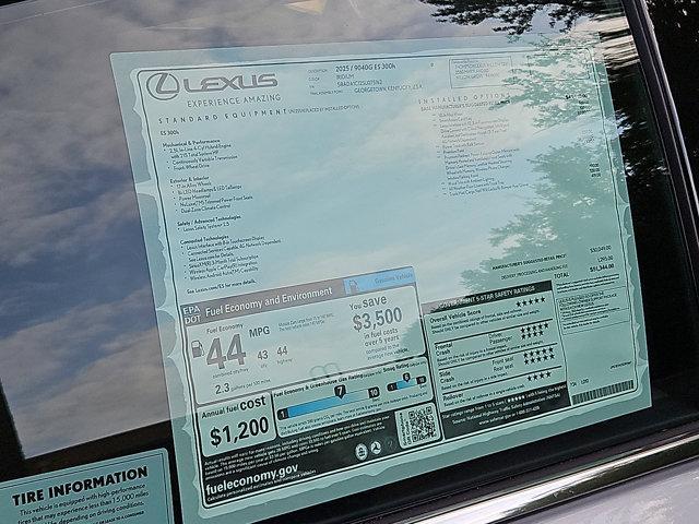 new 2025 Lexus ES 300h car, priced at $51,344