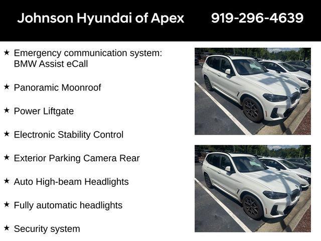 used 2022 BMW X3 car, priced at $38,985