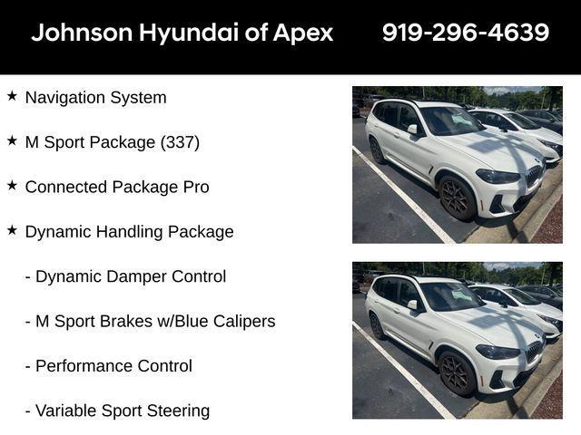 used 2022 BMW X3 car, priced at $38,985