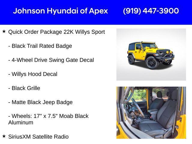 used 2021 Jeep Wrangler car, priced at $27,598