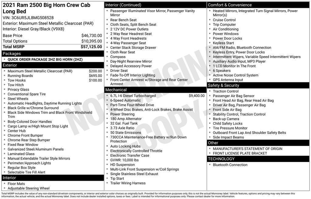 used 2021 Ram 2500 car, priced at $38,949