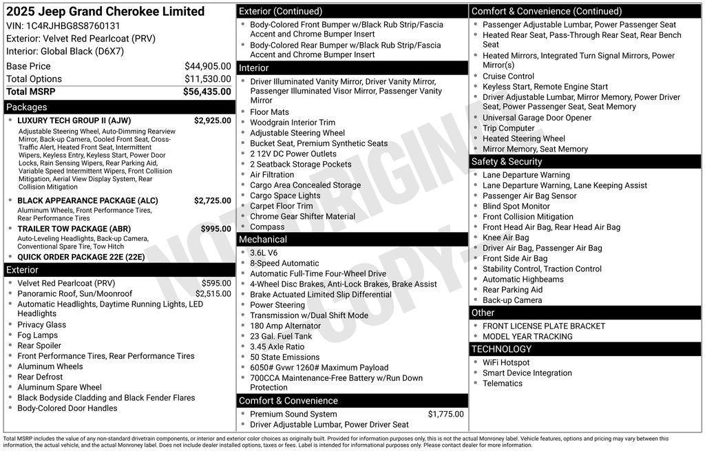 new 2025 Jeep Grand Cherokee car, priced at $48,584