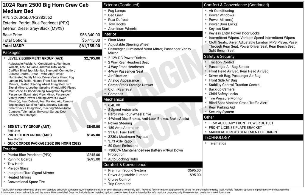 used 2024 Ram 2500 car, priced at $48,587
