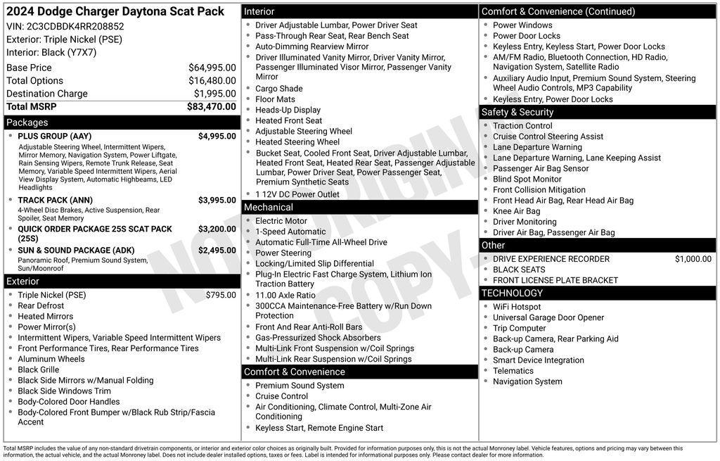 new 2024 Dodge Charger Daytona car, priced at $59,445