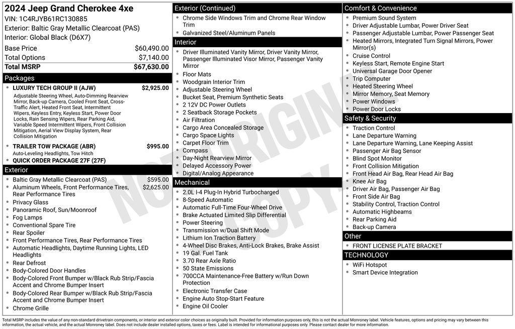 new 2024 Jeep Grand Cherokee 4xe car, priced at $53,353