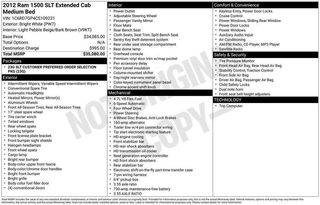used 2012 Ram 1500 car